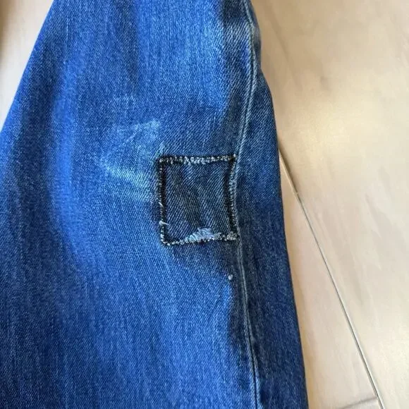Vintage Levis 501 Jeans 30 Blue Dark Wash Straight Denim Workwear Non Selvedge